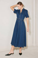 Rose Midi Dress Indigo