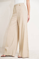 Striped Pant Taupe
