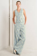 Lace Vest Light Blue