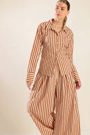 Aria Top Taupe Rust