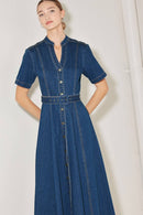 Rose Midi Dress Indigo