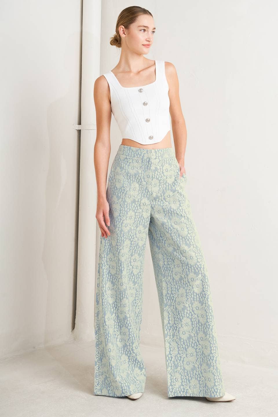 Lace Pant Light Blue