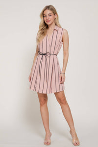 Hailey Linen Dress Pink