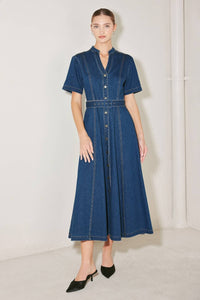 Rose Midi Dress Indigo