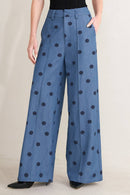 Polka Dot Denim Pant