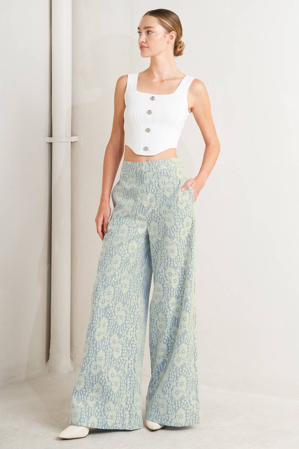 Lace Pant Light Blue