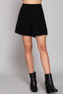 Pleated Shorts Black