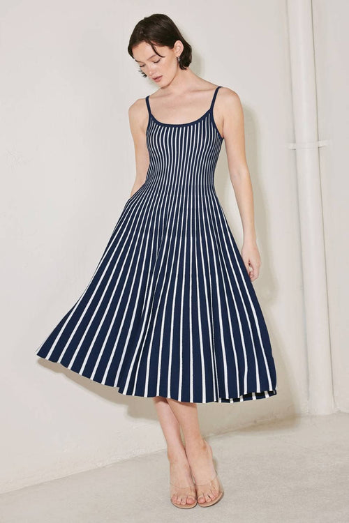 Elodie Knit Midi Dress Navy