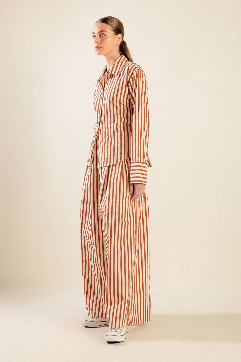 Aria Top Taupe Rust