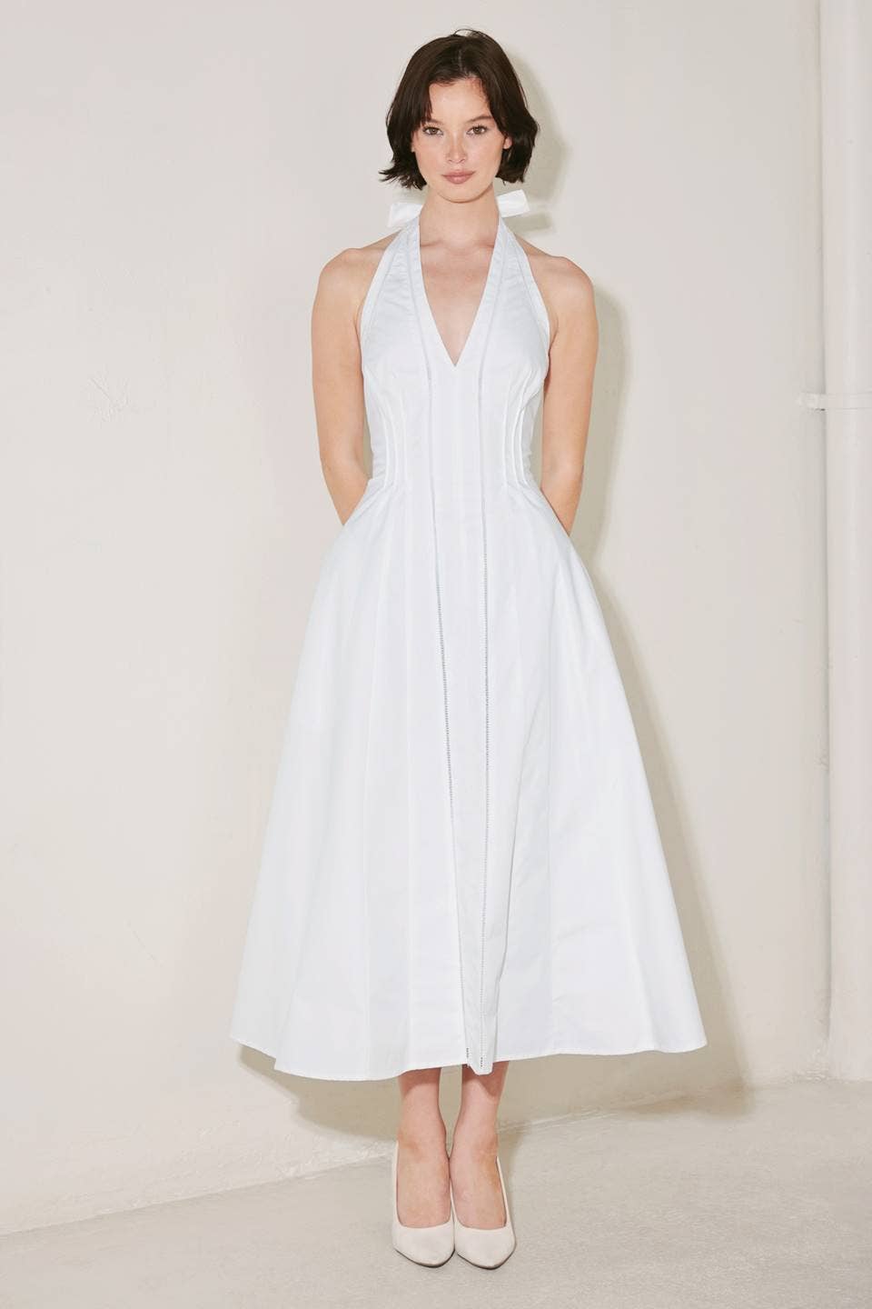 Marilyn Midi Dress White
