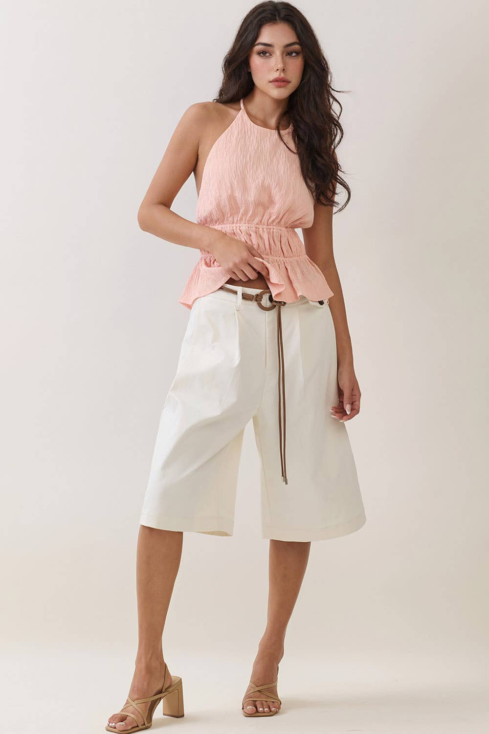 Ciara Bermuda Shorts Off White