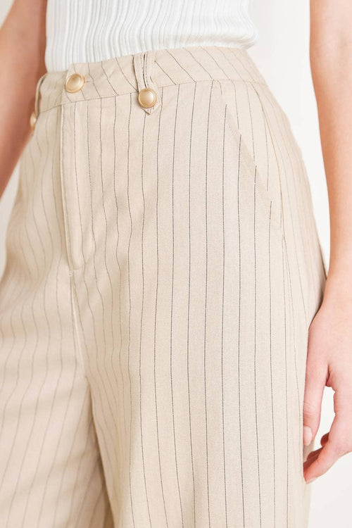 Striped Pant Taupe