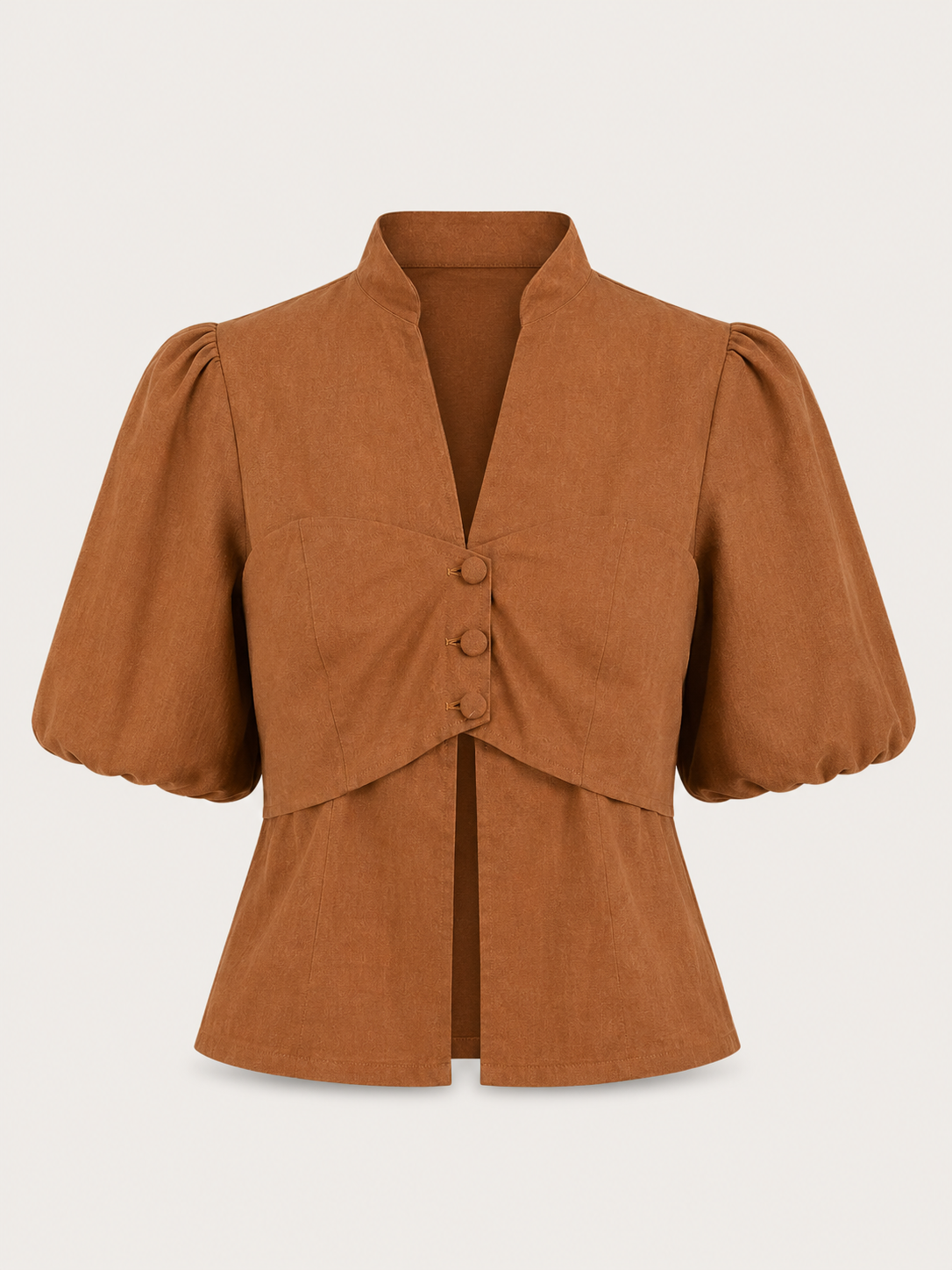 Aura Top Lino Brown