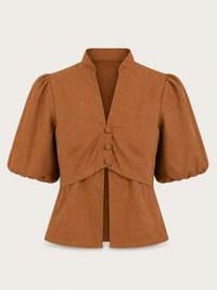 Aura Top Lino Brown