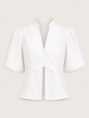 Aura Top Lino White