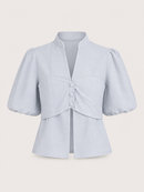 Aura Top Lino Gray