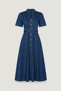 Rose Midi Dress Indigo