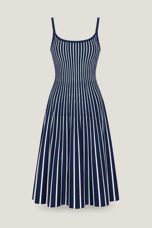 Elodie Knit Midi Dress Navy