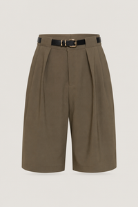 Riviera Belted Bermuda Short Olive