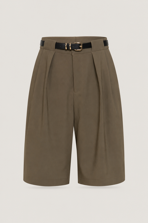 Riviera Belted Bermuda Short Olive