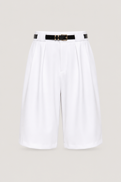 Riviera Belted Bermuda Short White