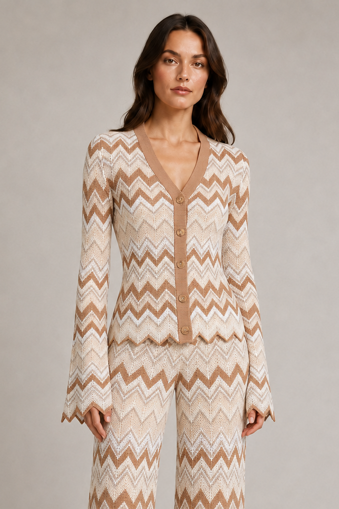 Serene Knit Cardigan Brown