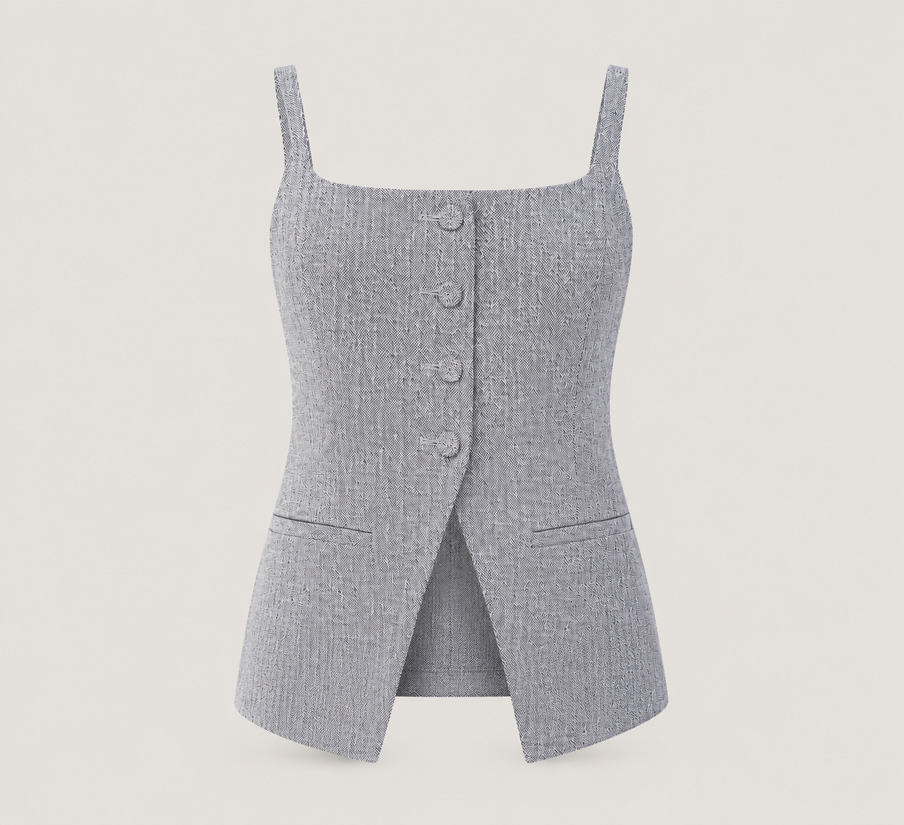 Margot Tailored Vest Gray