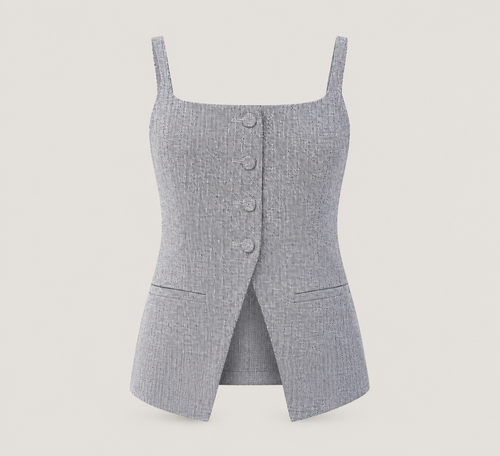 Margot Tailored Vest Gray