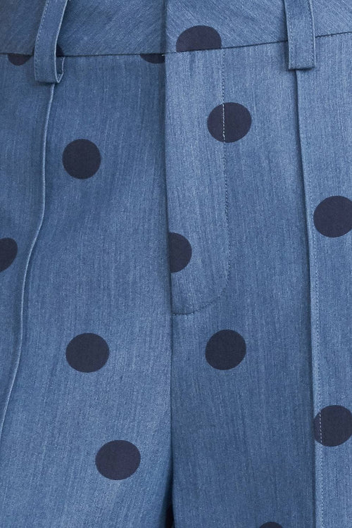 Polka Dot Denim Pant