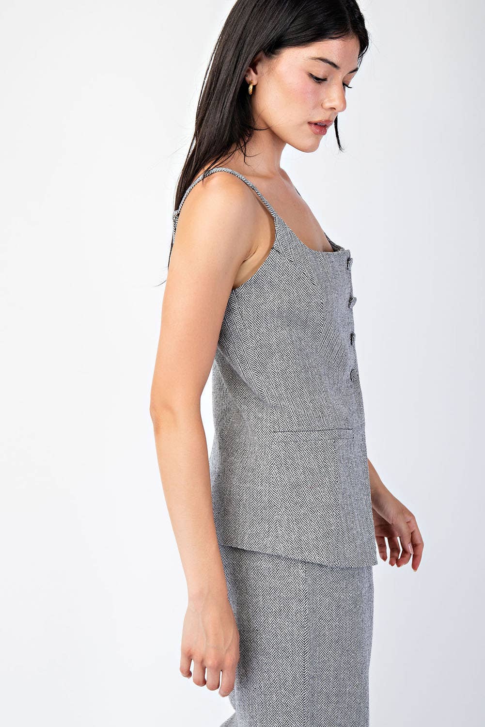 Margot Tailored Vest Gray