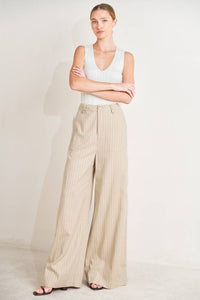 Striped Pant Taupe