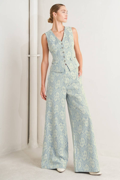 Lace Vest Light Blue
