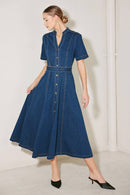 Rose Midi Dress Indigo