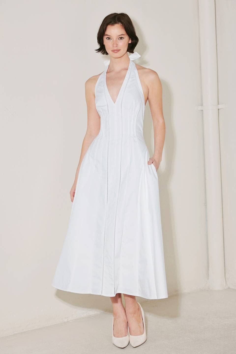 Marilyn Midi Dress White