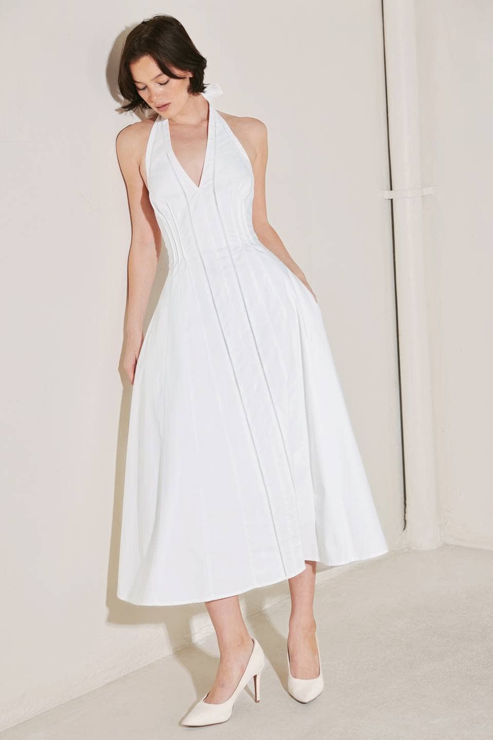Marilyn Midi Dress White