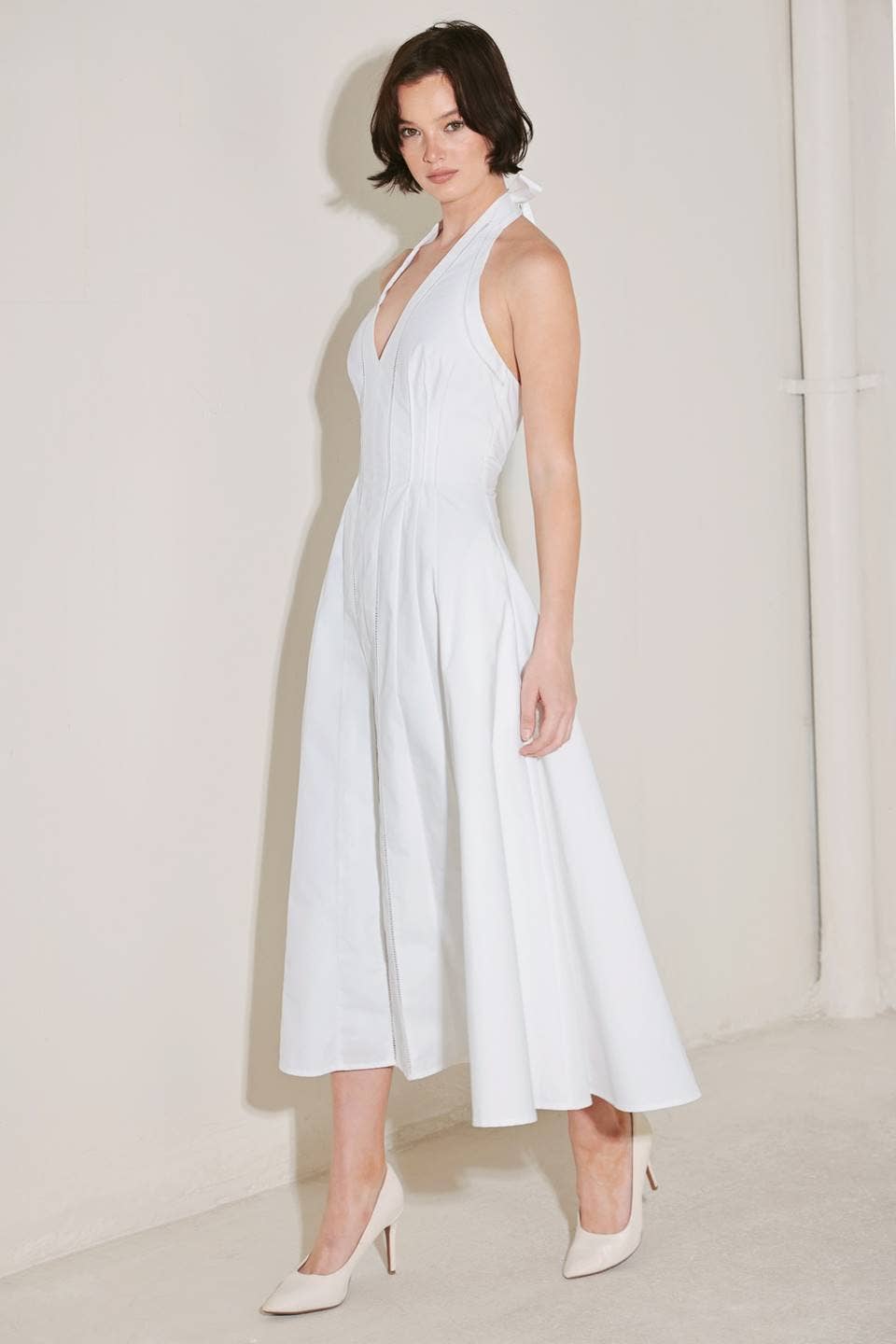Marilyn Midi Dress White